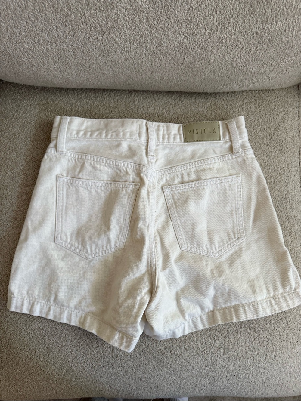 Pistola White High-Rise Denim Shorts - Picture 3 of 3